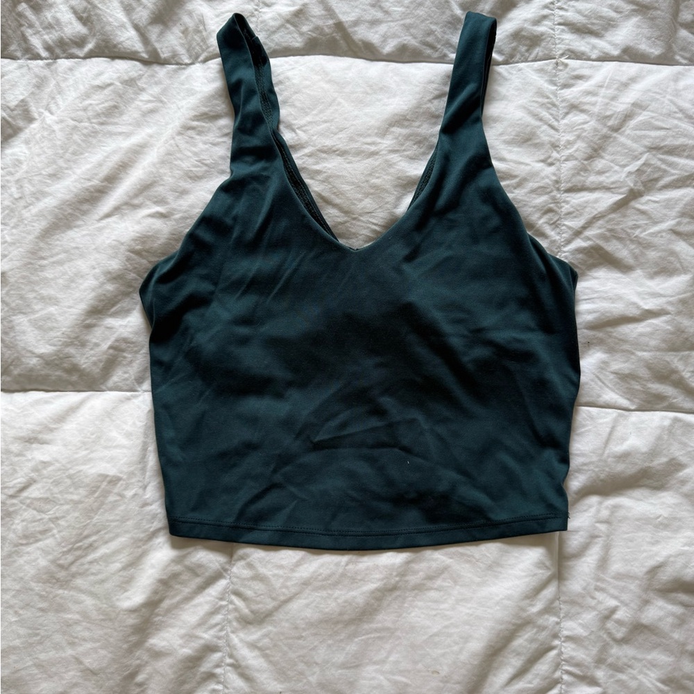 All in Motion Forest Green V-Neck Top